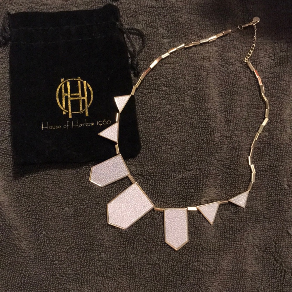 House of Harlow blue station necklace